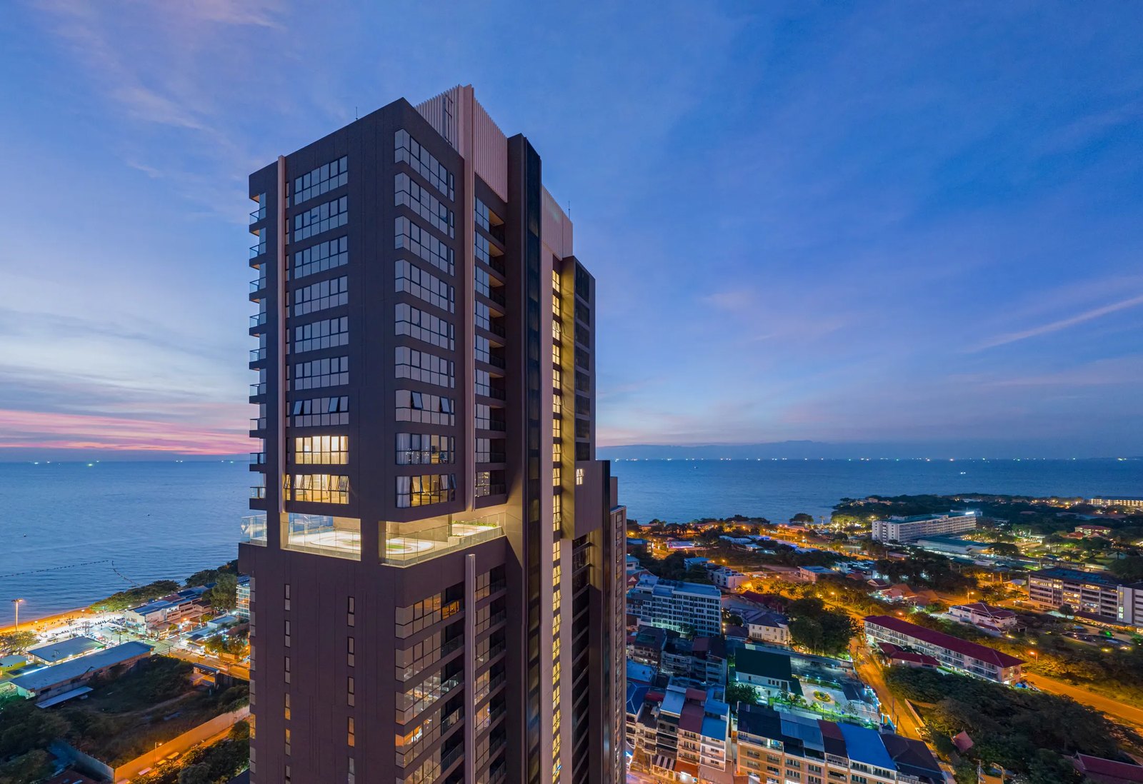 The Panora Pattaya at dusk
